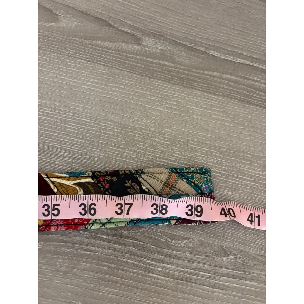 Boho Patchwork Quilted O-Ring Belt Multicolor Flo… - image 6